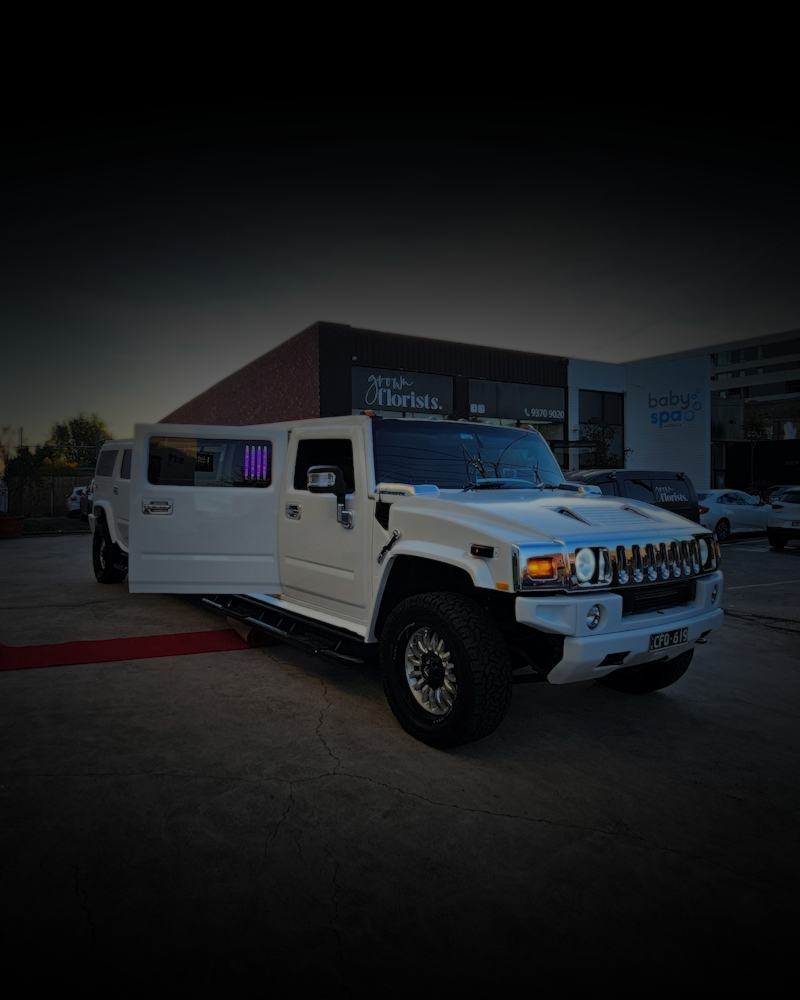White Hummer Limousine Hire Melbourne