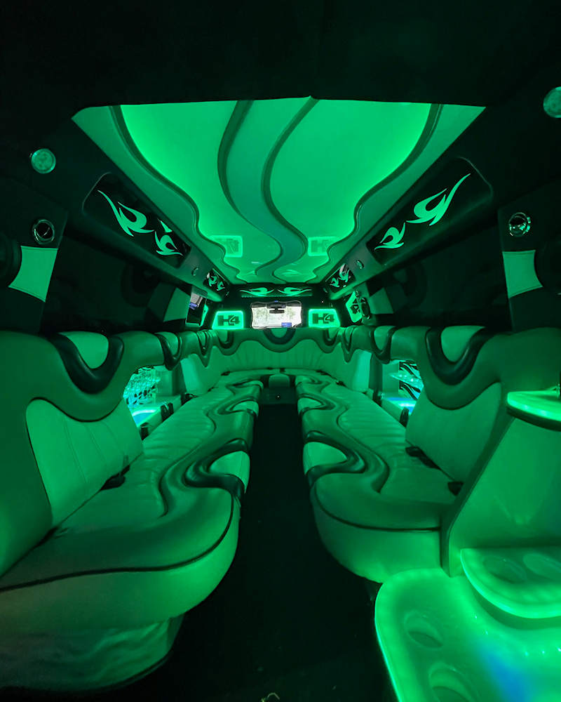 Inside Hummer Stretch Limo Hire Melbourne