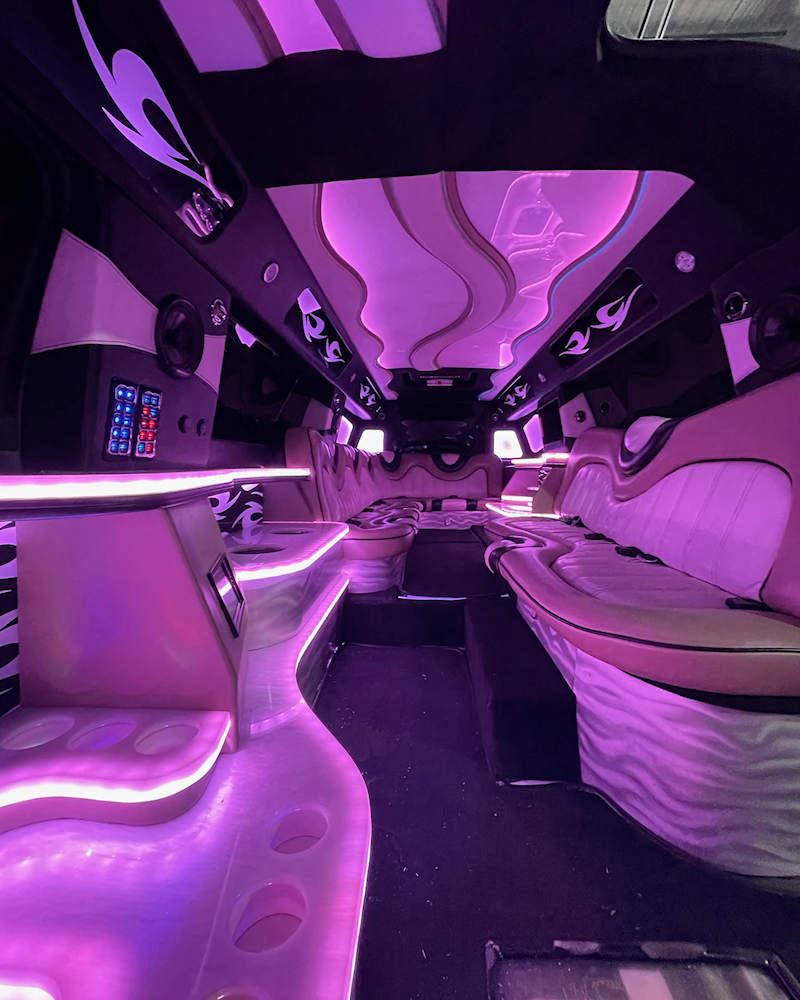 Inside Hummer Stretch Limousine Hire Melbourne